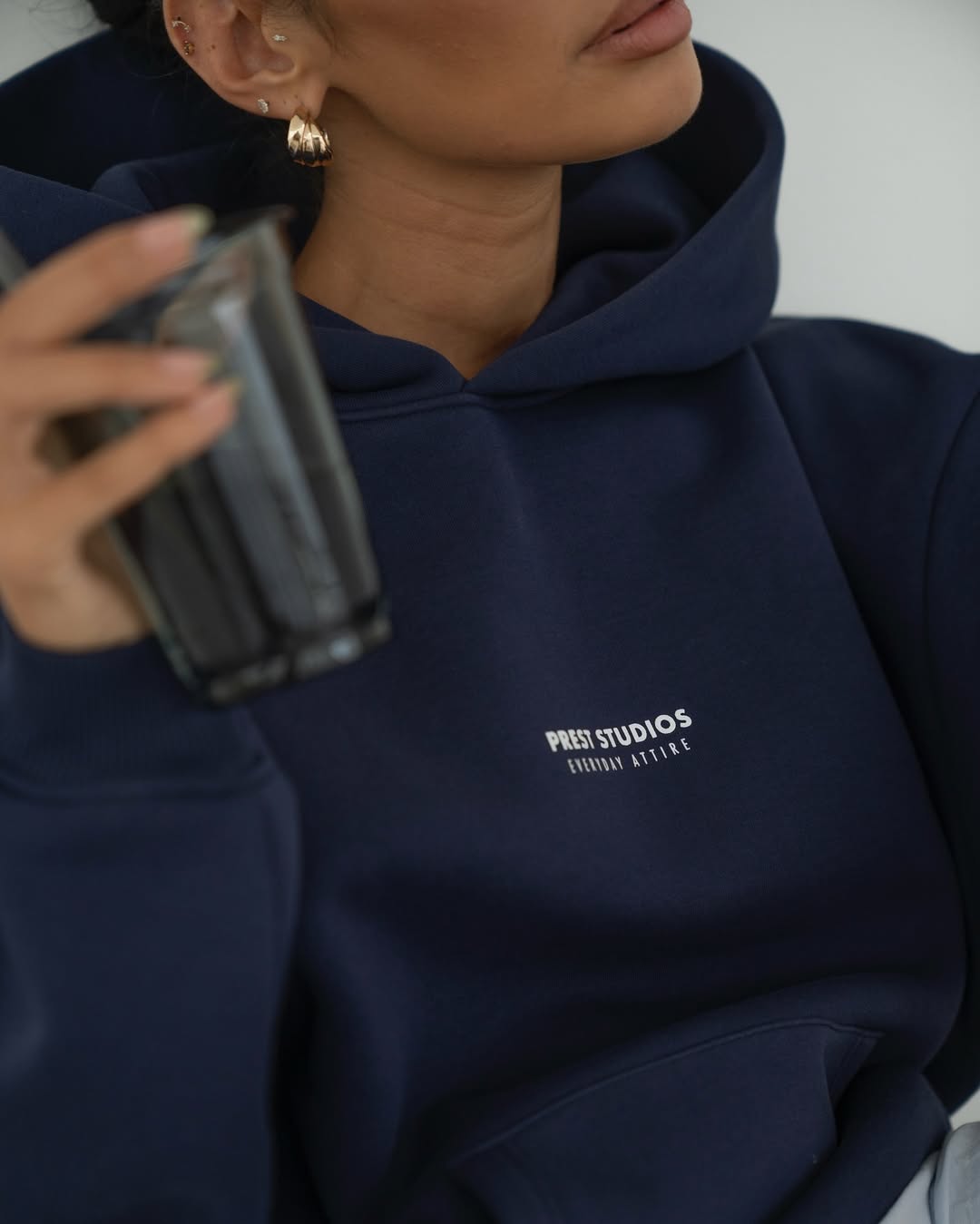 Prest Hoodie - Navy Blue