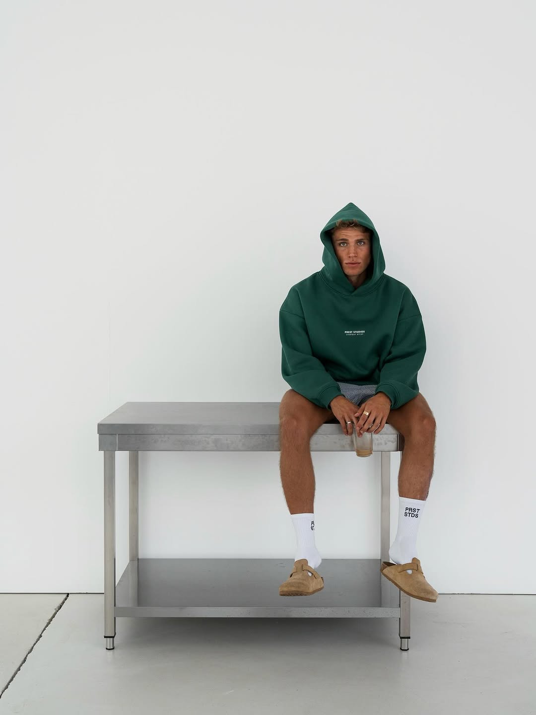 Prest Hoodie - Olive Green
