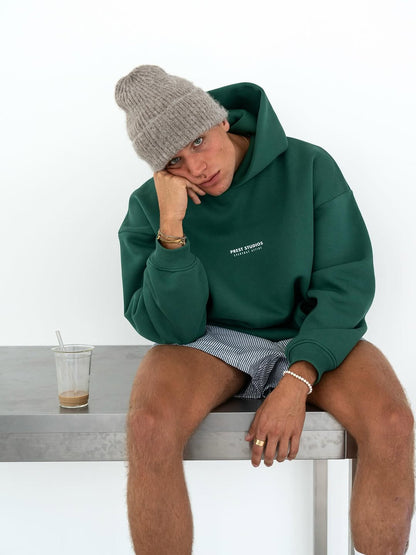 Prest Hoodie - Olive Green
