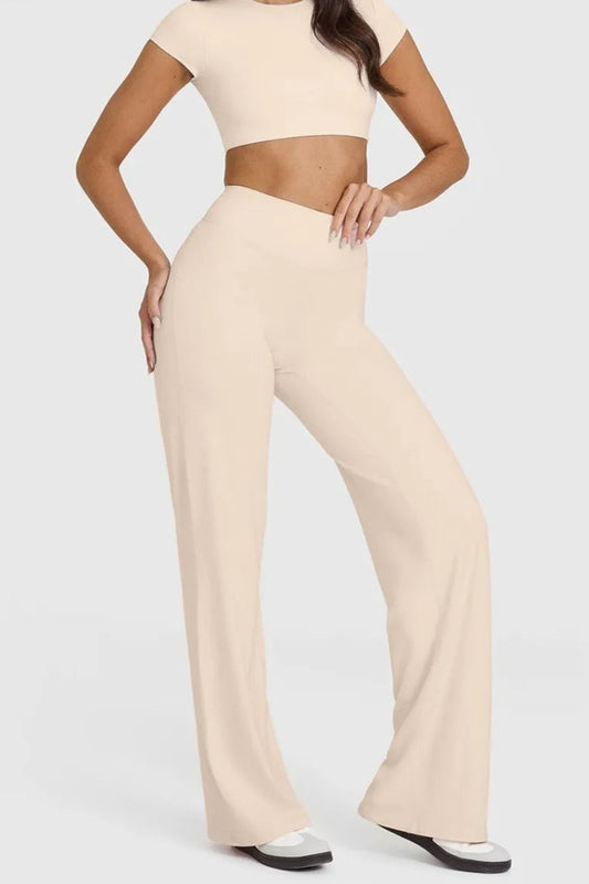 SoftMotion™ Straight Leg Bottoms - Apricot