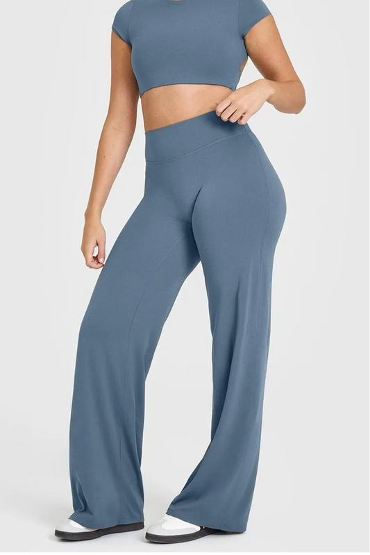 SoftMotion™ Straight Leg Bottoms - Granite Blue