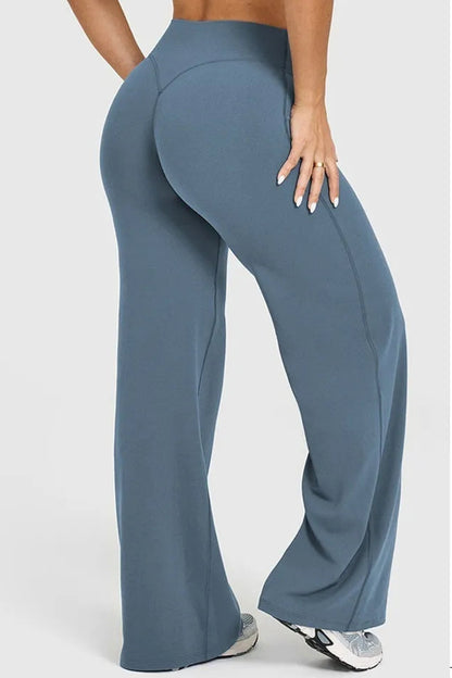 SoftMotion™ Straight Leg Bottoms - Granite Blue