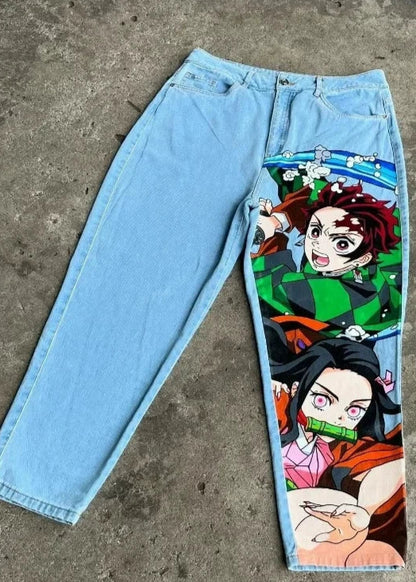 Unisex Anime Jeans