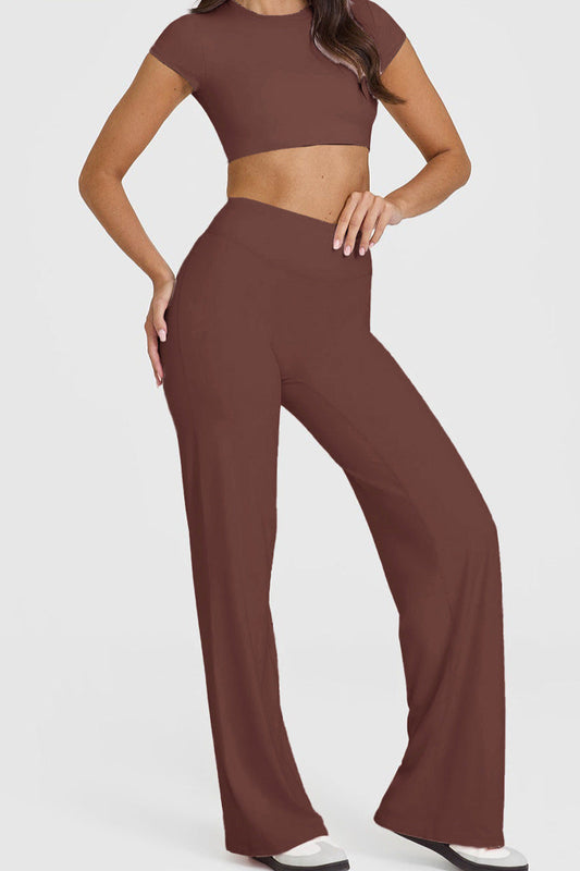 SoftMotion™ Straight Leg Bottoms - Brown