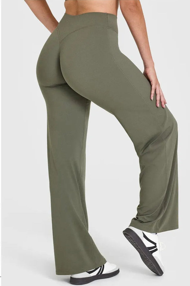 SoftMotion™ Straight Leg Bottoms - Alpine Green