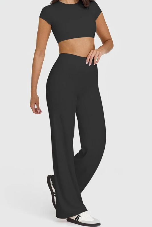 SoftMotion™ Straight Leg Bottoms - Black